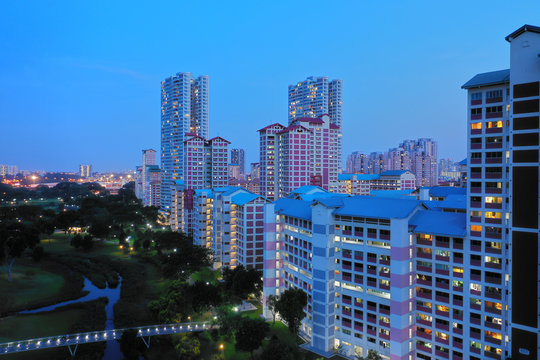 Residential area near park