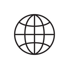 globe icon vector flat design