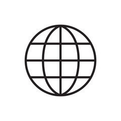globe icon vector flat design