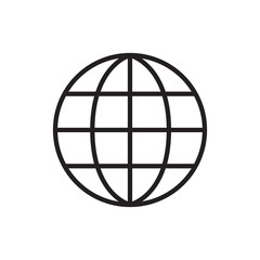 globe icon vector flat design