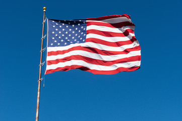 The flag of the United States of America.