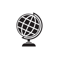 globe icon vector flat design