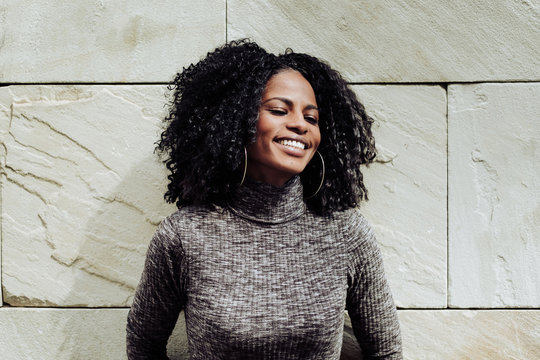 Beautiful Afro Woman enjoying a sunny day