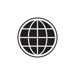 globe icon vector flat design