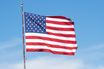 The flag of the United States of America.