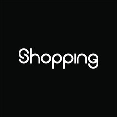 shopping logotype with all round letter concept illustration