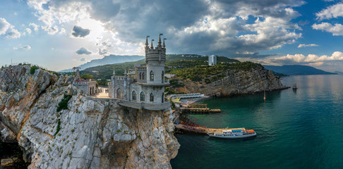 Aerial view of the Swallow's Nest, Crimea, Ukraine
