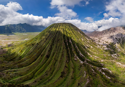 Aerial view of Bromo Tengger Semeru National Park, Indonesia