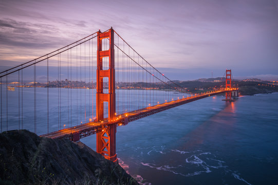 Aerial view of Golden Gate Bridge, San Francisco, USA