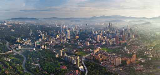 General aerial view of Kuala Lumpur, Malaysia