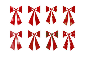 Fototapeta premium Set di fiocchi rossi decorati