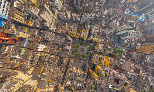 Aerial view of Lima downtown