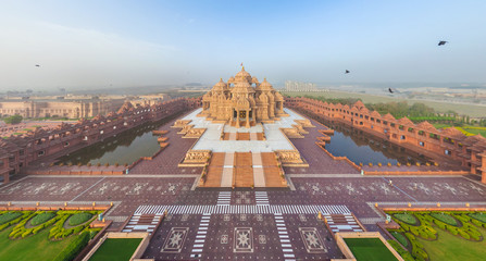 Aerial view of Swaminarayan Akshardham