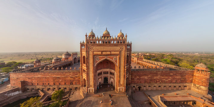 Aerial view of Fatehpur Sikri old town, India