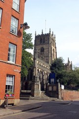 Fototapeta na wymiar High Pavement and Church of St Mary the Virgin, Nottingham.