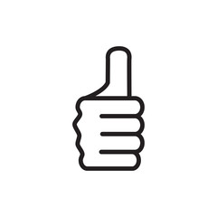 Hand Thumbs Up Icon Vector Illustration