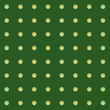 Pattern stelle dorate su sfondo verde