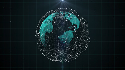 Stock market or forex trading block chain graph.