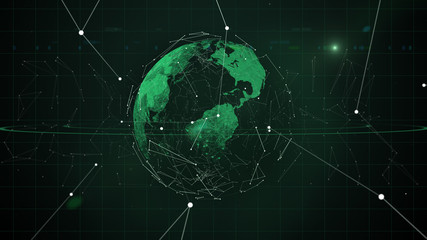 Abstract financial technology and world economy visual image.