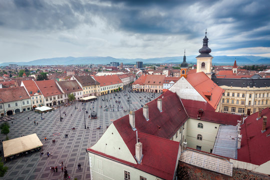 Grand Square in Sibiu, Romania