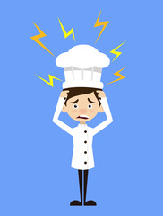 Chef Cartoon - with Worried Face