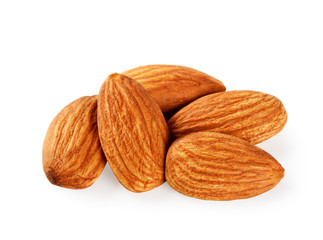 Almond nut isolated on white background