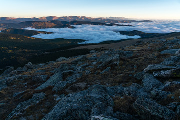 Fototapeta na wymiar Fog Inversion on Mount Evans