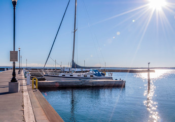 Fototapeta premium Bayfield, Wisconsin Harbor on Lake Superior