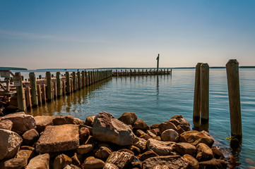 Bayfield, Wisconsin city dock on Lake Superior