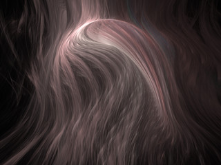 3D Illustration - Soft Abstract Background Image, Colored Spherical Shape with Soft Focus, Motion Concept, Turbulence, smoke flowing around object effect, motion concept, digital illustration