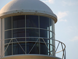 Lighthouse closeup on circular dome