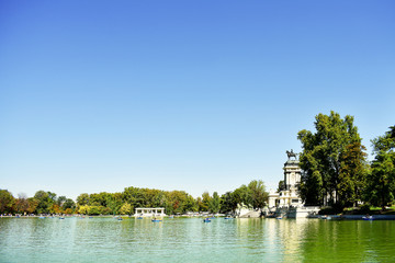The Retiro Park in Madrid. Spain. Europe. September 18, 2019