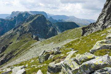Landscape from Kupen peak, Rila Mountain, Bulgaria