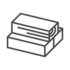 Line icon beam wooden