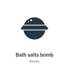 Bath salts bomb vector icon on white background. Flat vector bath salts bomb icon symbol sign from modern beauty collection for mobile concept and web apps design.