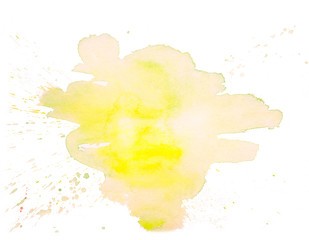 Hand-painted colorful elements isolated on white background. Watercolor spot. Colored iridescence watercolor on white paper. Watercolor hand painted art background for scrapbooking design