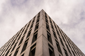 Fototapeta premium Close up of a colorful building, abstract geometric pattern and background