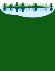 Fir trees_forest_lake_ground_blank_background_by jziprian