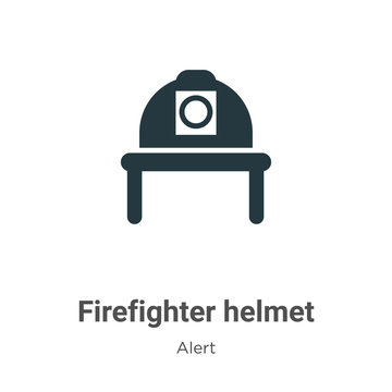 Firefighter helmet vector icon on white background. Flat vector firefighter helmet icon symbol sign from modern alert collection for mobile concept and web apps design.