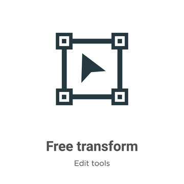 Free transform vector icon on white background. Flat vector free transform icon symbol sign from modern edit tools collection for mobile concept and web apps design.