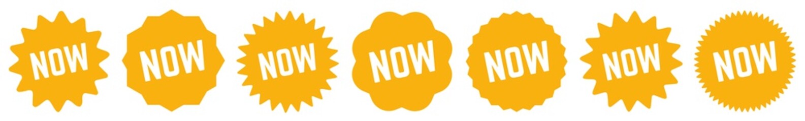 Now Tag Orange | Special Offer Icon | Sale Sticker | Deal Label | Variations