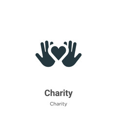 Fototapeta na wymiar Charity vector icon on white background. Flat vector charity icon symbol sign from modern charity collection for mobile concept and web apps design.