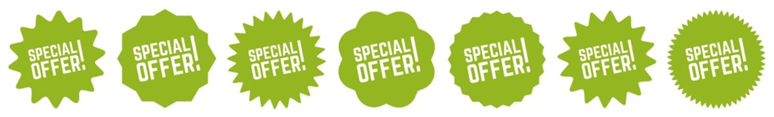 Special Offer Tag Green Eco | Sale Icon | Sticker | Deal Label | Variations