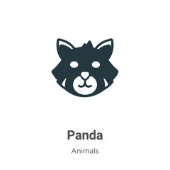 Obraz premium Red panda vector icon on white background. Flat vector red panda icon symbol sign from modern animals collection for mobile concept and web apps design.