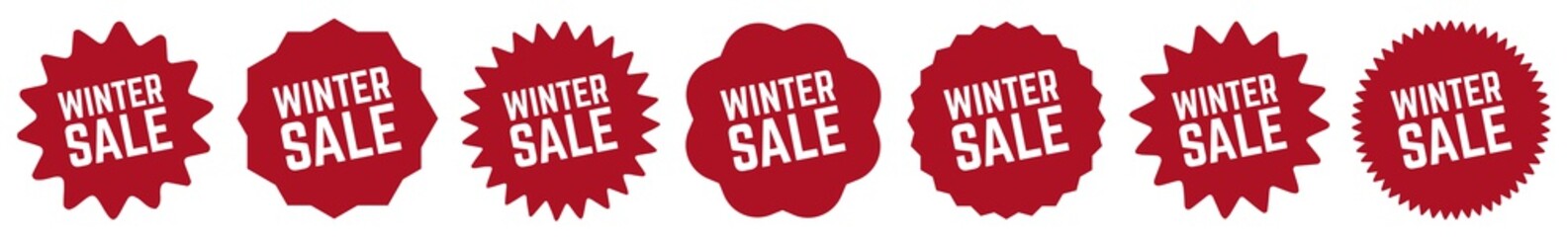 Winter Sale Tag Red | Special Offer Icon | Sticker | Deal Label | Variations