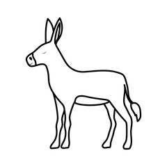 Fototapeta na wymiar cute donkey manger animal character