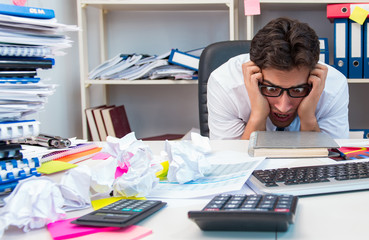 Angry and scary businessman in the office