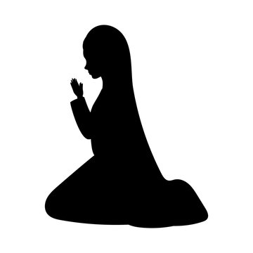 recommend clip art: cute mary virgin silhouette manger characters