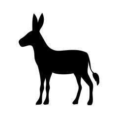 cute donkey manger animal character