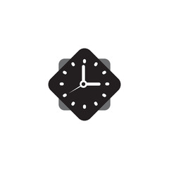 Clock icon logo design vector illustration template